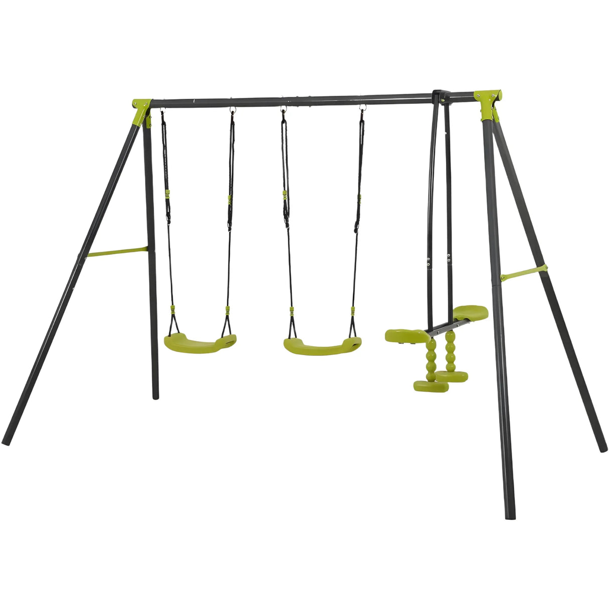 Three Seat Steel Children’s Outdoor Swing Set - Omega Lifestyles