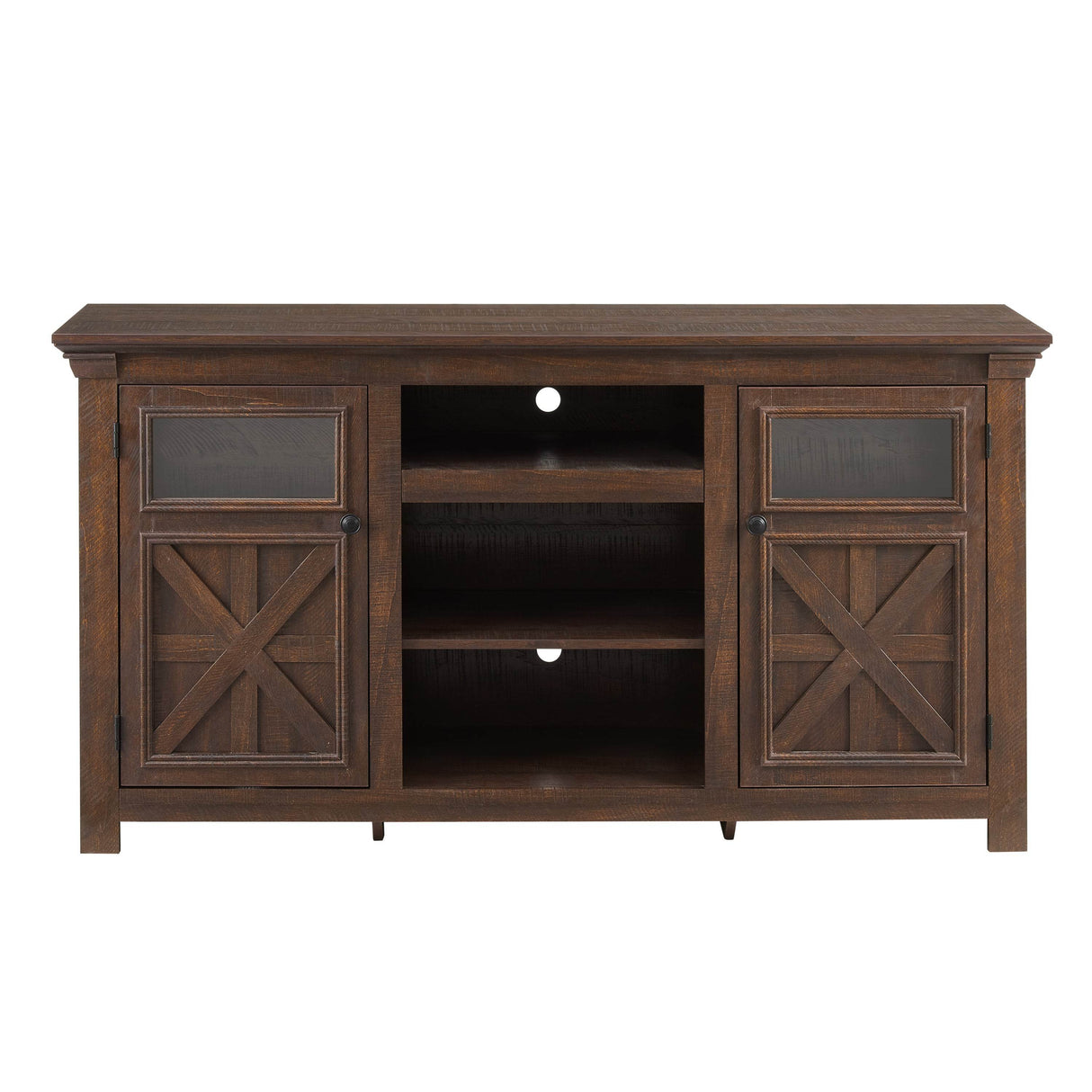 Farmhouse Style Espresso TV Stand Console Cabinet - Sleep Galleria