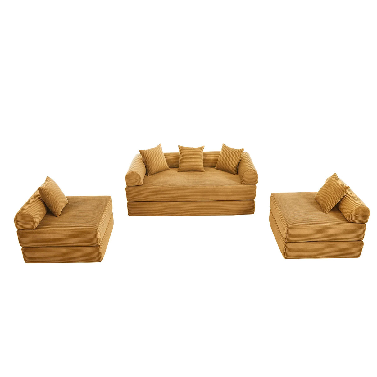 Convertible Corduroy Memory Foam Folding Sofa Bed - Omega Lifestyles