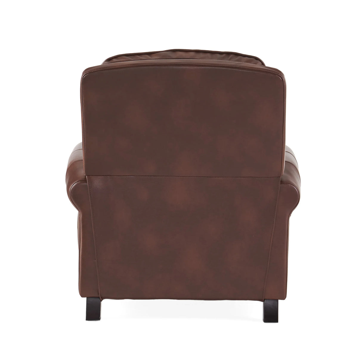 Contemporary Brown PU Pushback Recliner With Rubberwood Legs - Omega Lifestyles