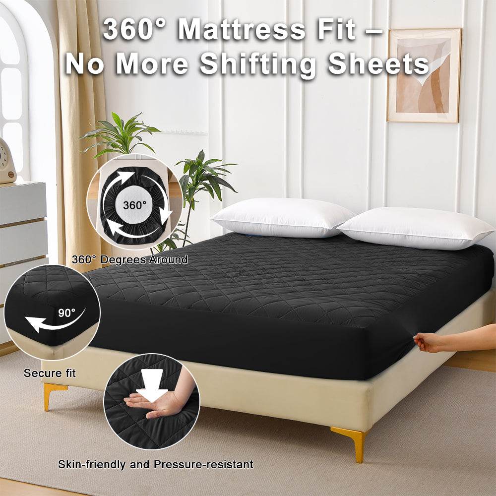 Ultrasonic Waterproof Cotton Mattress Protector Queen - Sleep Galleria