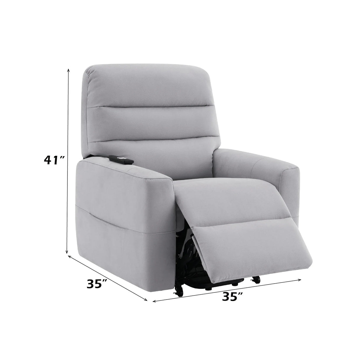 Power Motion Gray Faux Leather Reclining Massage Chair - Omega Lifestyles