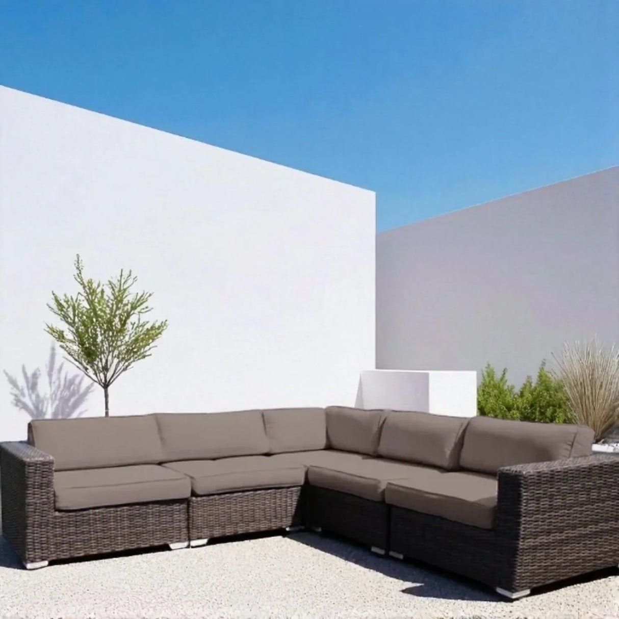 Modular L-Shaped Fully Assembled Outdoor Sectional Sofa - Omega Lifestyles