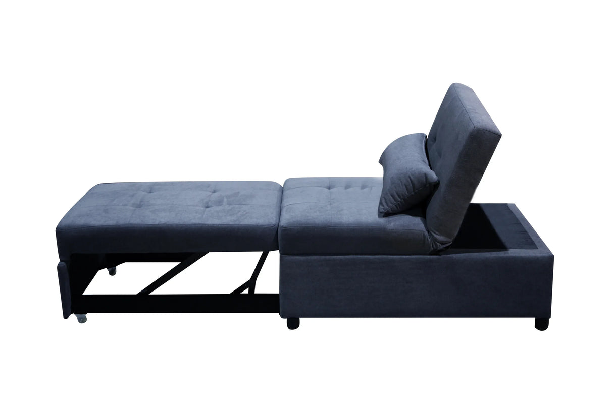 Multifunctional Folding Ottoman Sofa Bed Dark Gray - Omega Lifestyles