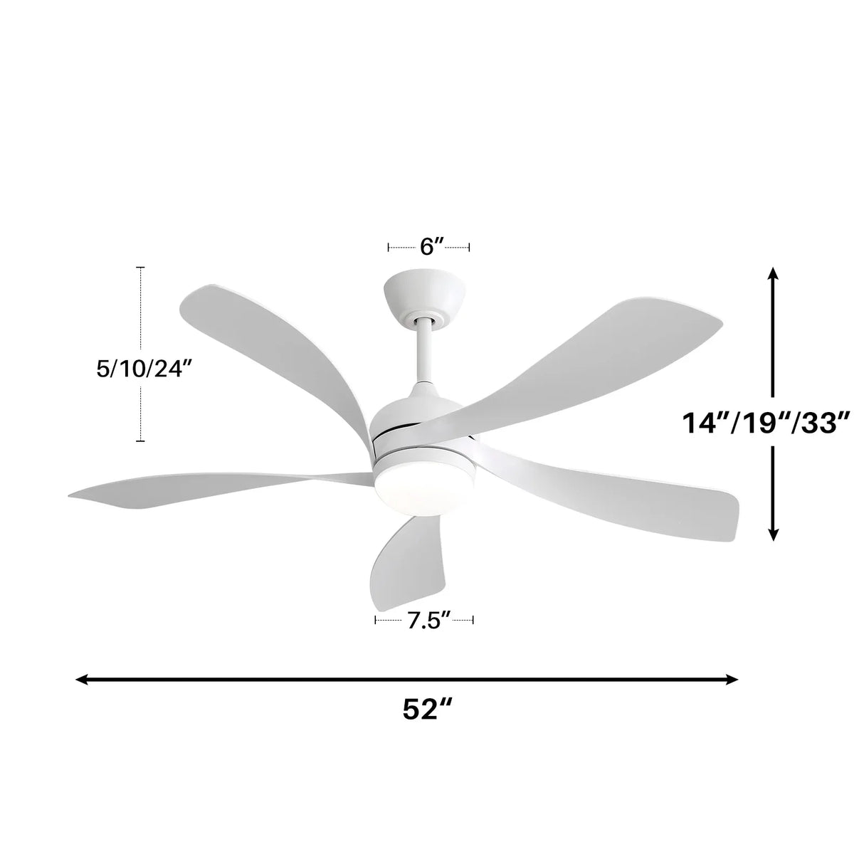 52-Inch Modern Remote Control Reversible LED Ceiling Fan - Omega Lifestyles