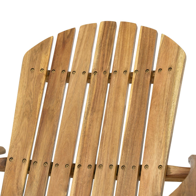 Acacia Wood Foldable Rustic Outdoor Adirondack Chair - Omega Lifestyles