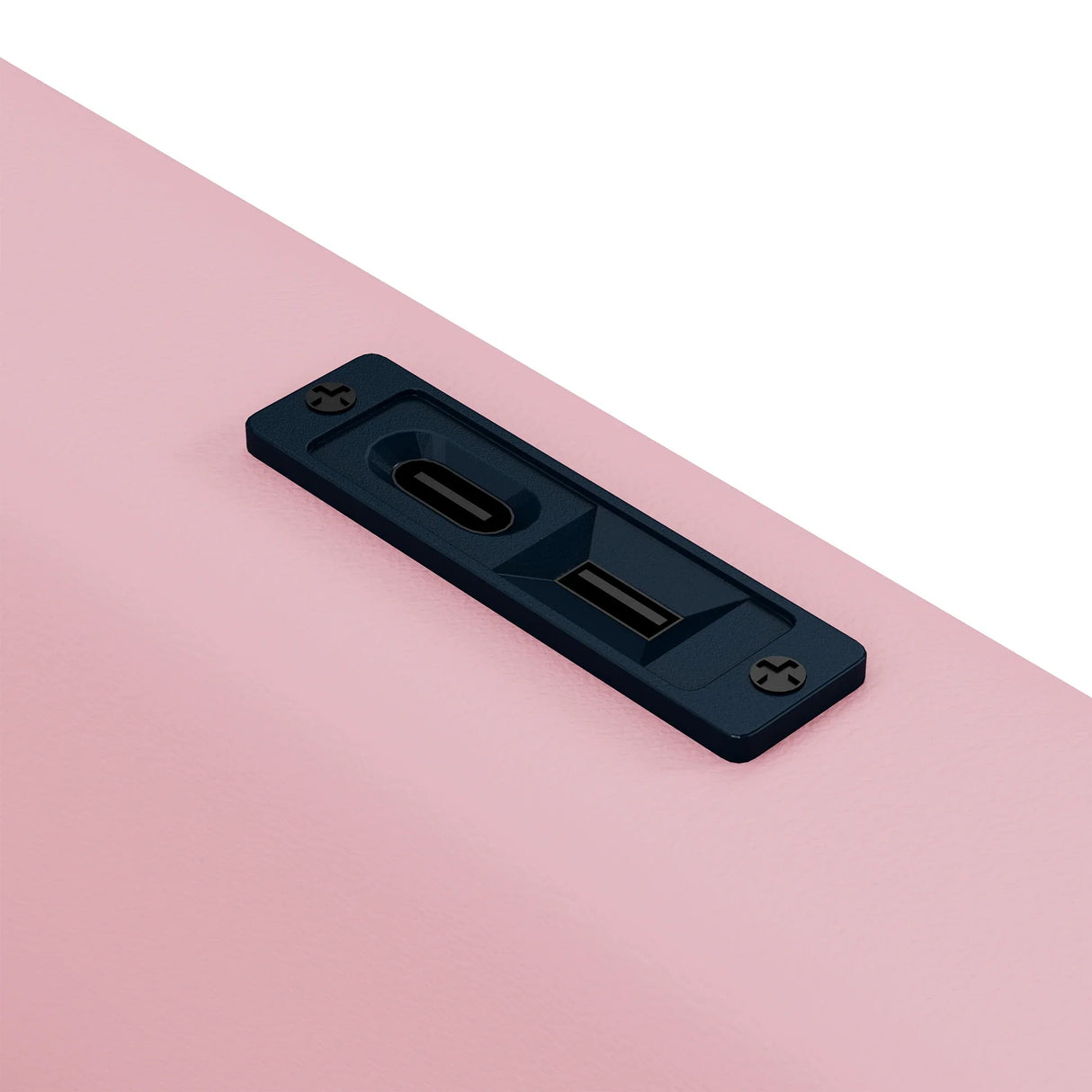 Twin Pink Upholstered Platform Bed With Guardrail Charging Station - Omega Lifestyles