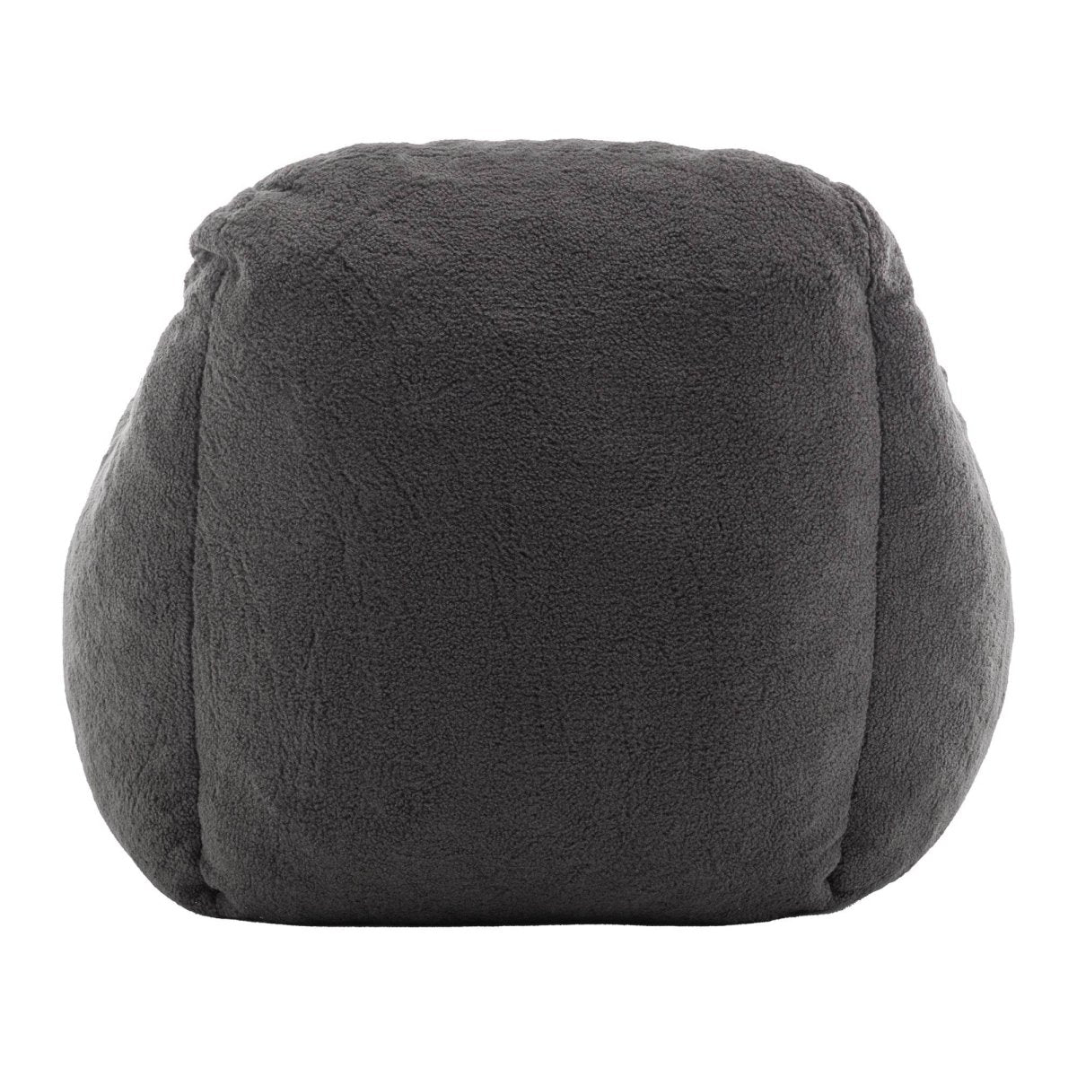 Dark Gray Teddy Foam Bean Bag Chair - Sleep Galleria