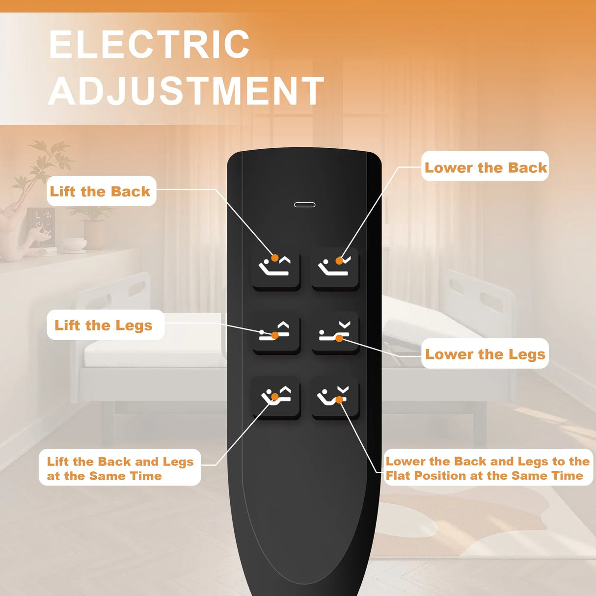 Medium Pressure-Relieving Memory Foam Adjustable Hospital Bed - Omega Lifestyles