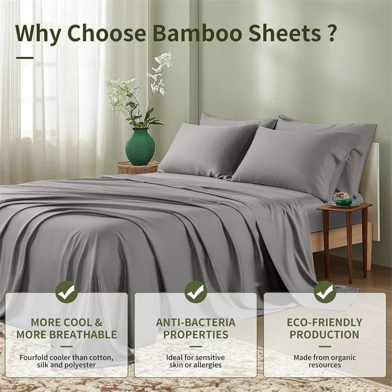 Luxury 100 Percent Bamboo Breathable Bed Sheets Set - Sleep Galleria