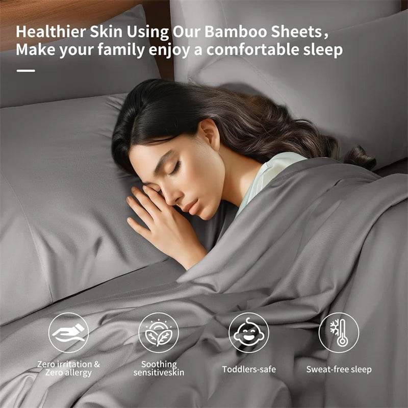 Luxury 100 Percent Bamboo Breathable Bed Sheets Set - Sleep Galleria