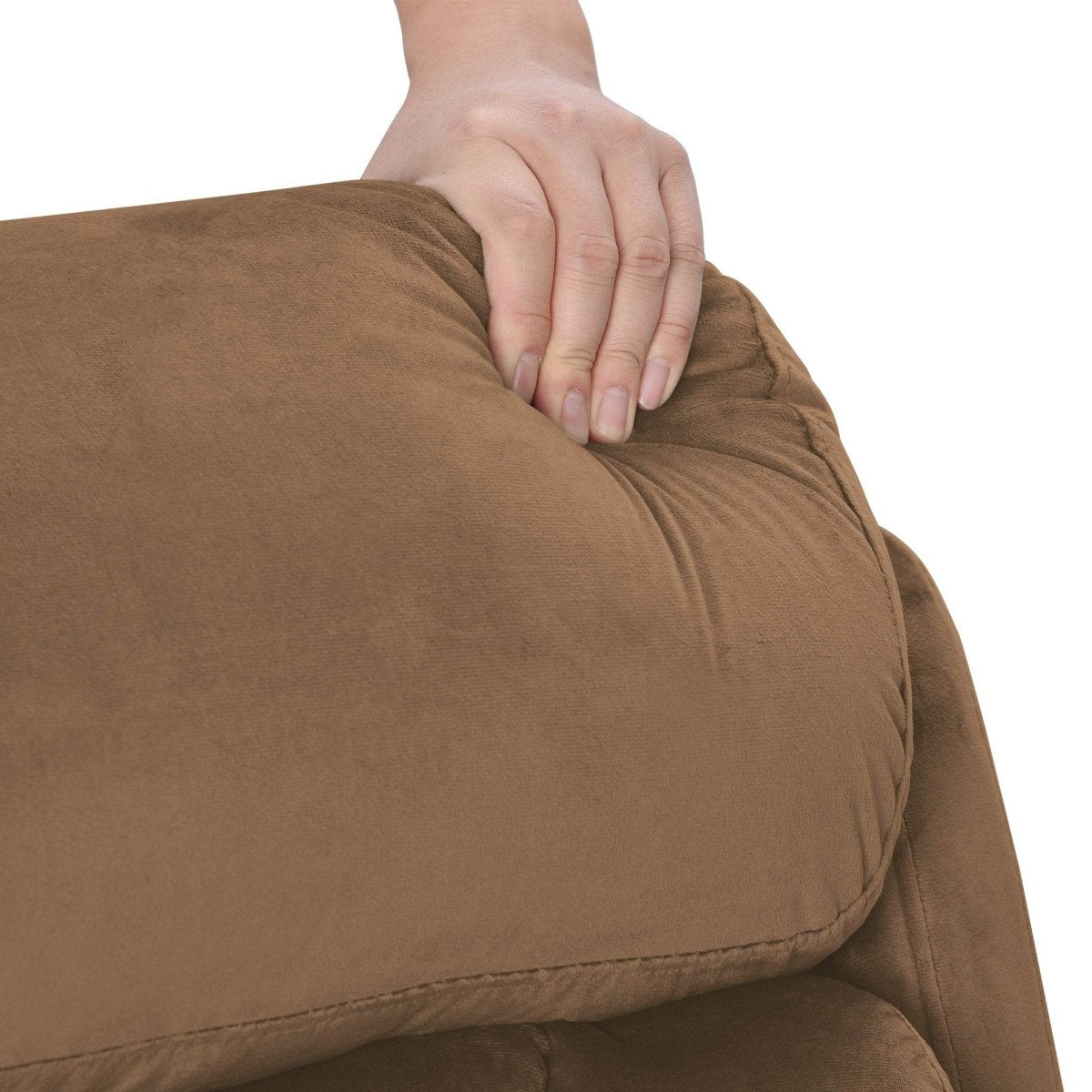 Brown Cashmere Fabric Power Lift Chair Recliner - Sleep Galleria