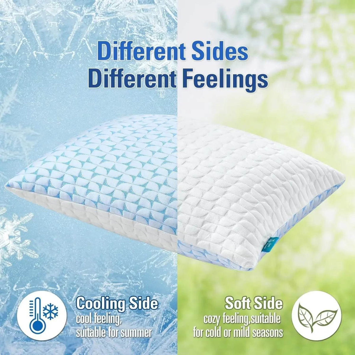 Cooling Gel Memory Foam Pillows Set of 2 - Sleep Galleria