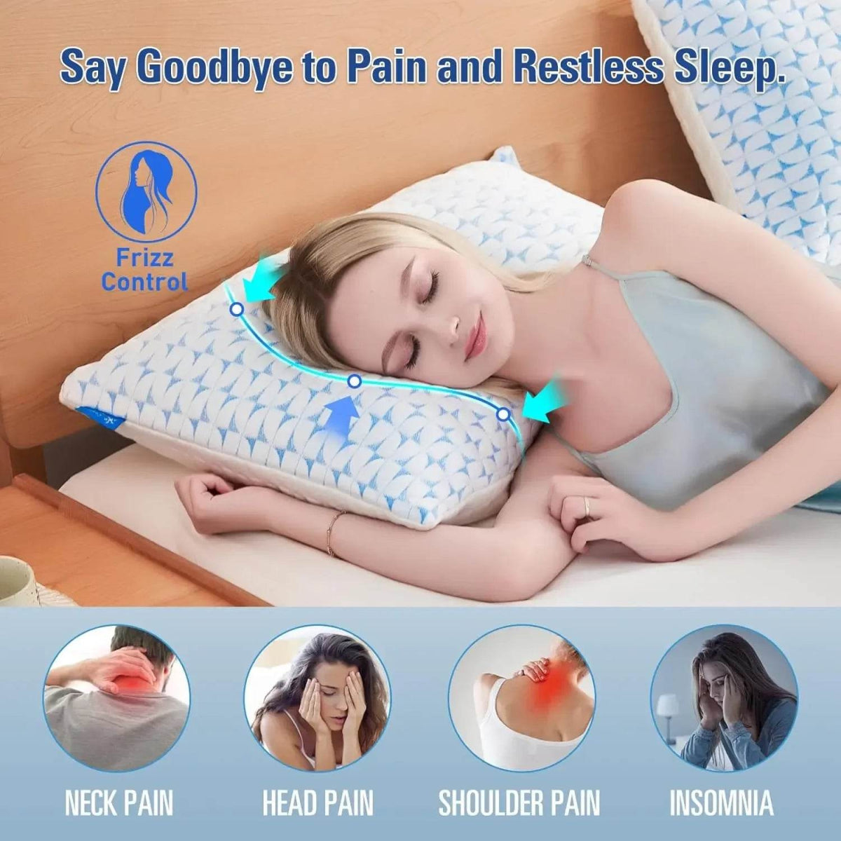 Cooling Gel Memory Foam Pillows Set of 2 - Sleep Galleria