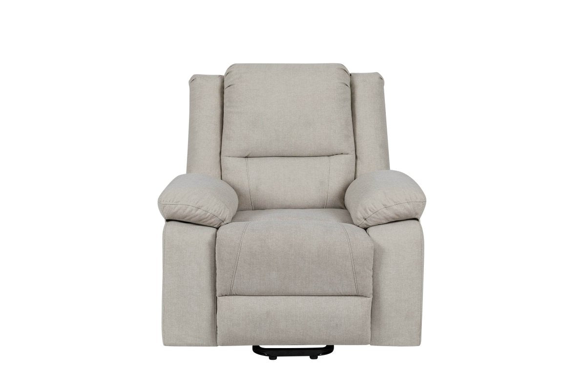 Electric Power Recliner Chair With Massage Beige - Sleep Galleria