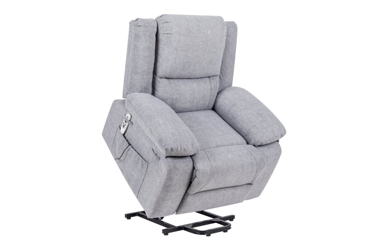 Electric Power Recliner Chair With Massage Light Grey - Sleep Galleria