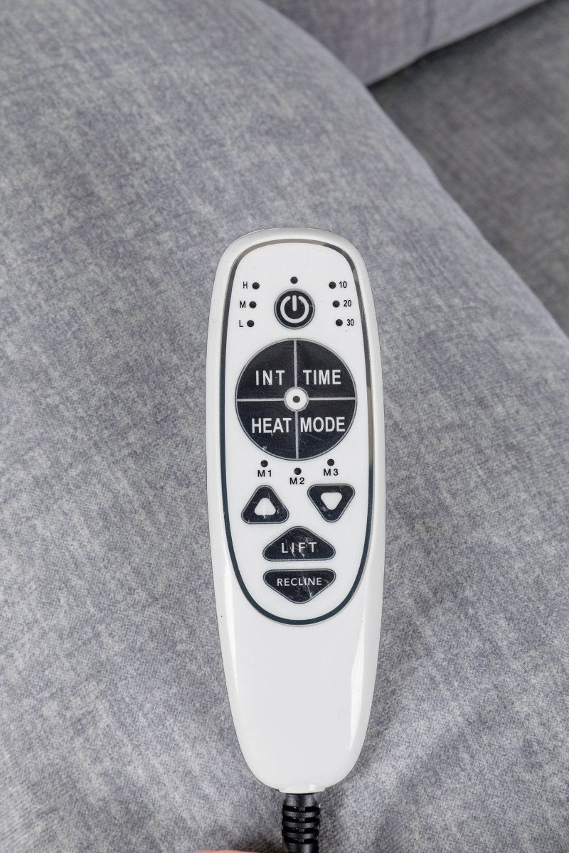 Electric Power Recliner Chair With Massage Light Grey - Sleep Galleria