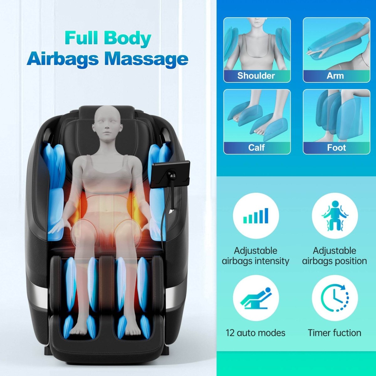 Full Body Shiatsu Massage Chair - Sleep Galleria