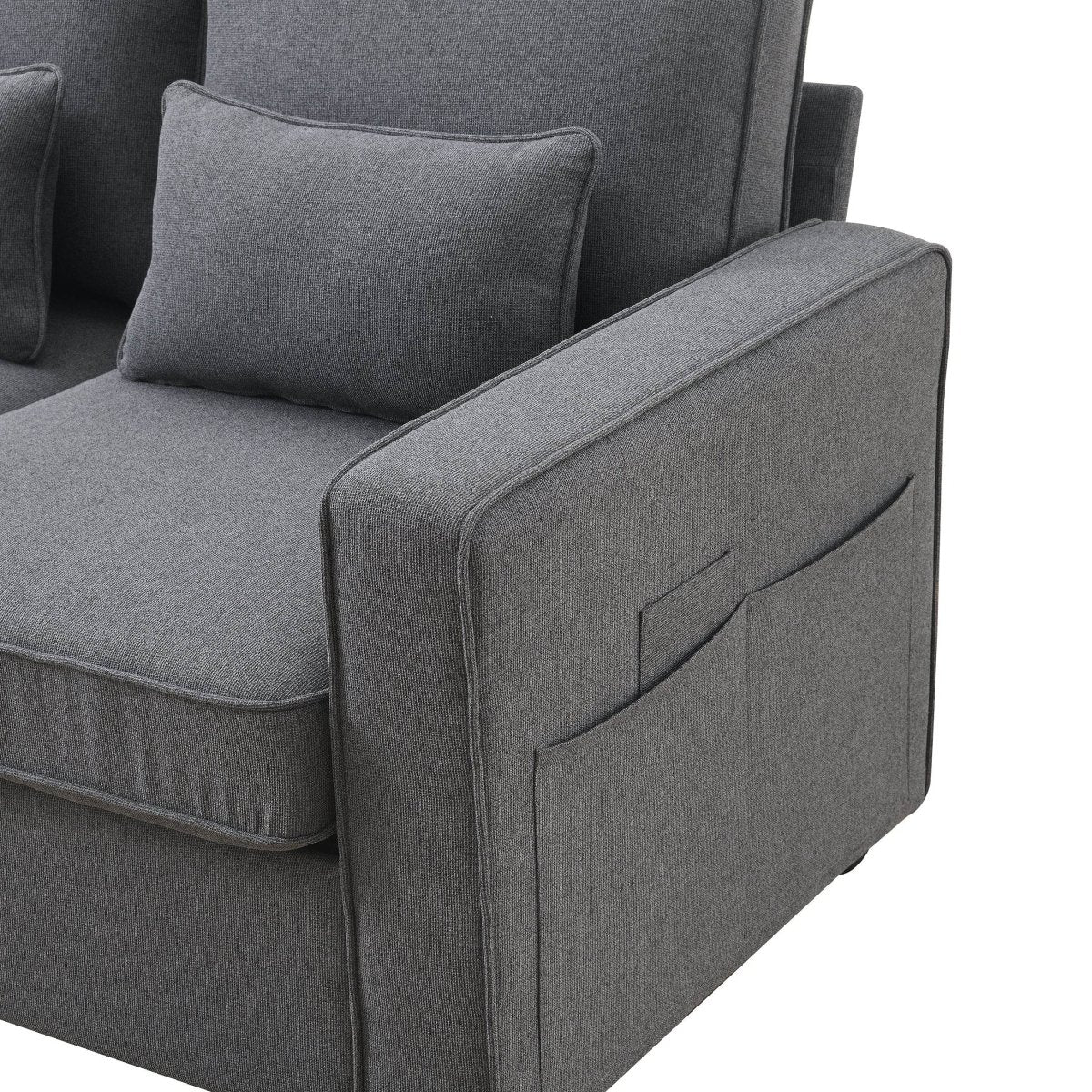 Modern Linen Fabric 4-Seater Sofa - Sleep Galleria