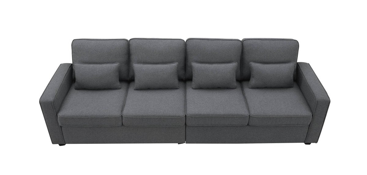 Modern Linen Fabric 4-Seater Sofa - Sleep Galleria
