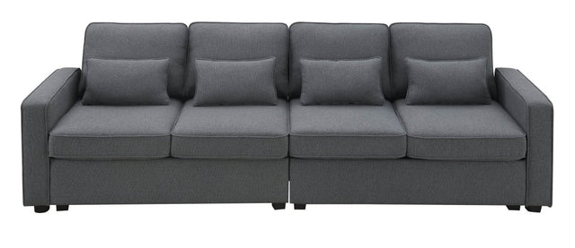 Modern Linen Fabric 4-Seater Sofa - Omega Lifestyles