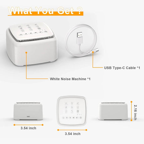 White Noise Sound Machine with Warm Light - Sleep Galleria