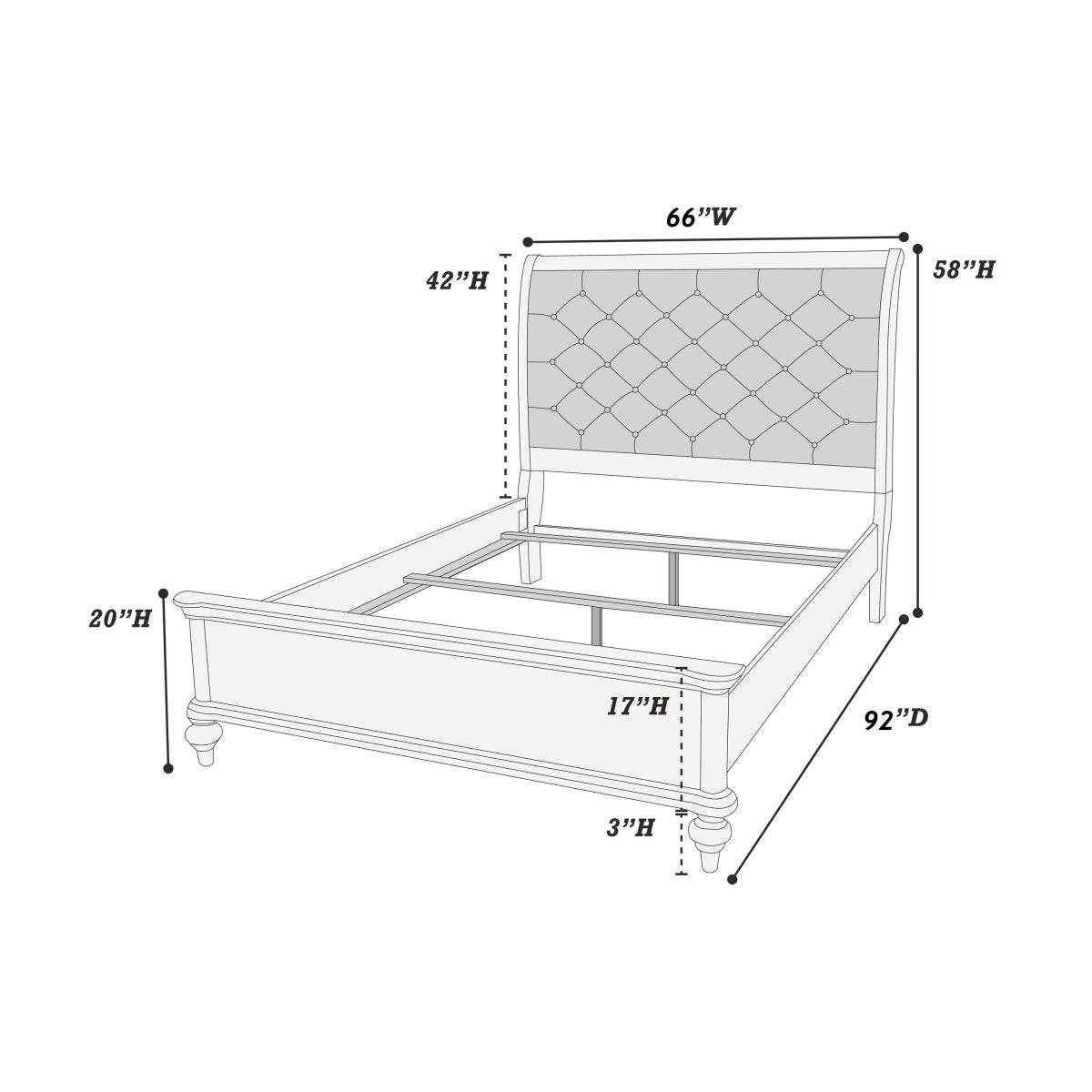 3-Piece Contemporary Faux Leather Bedroom Set With Nightstands - Sleep Galleria