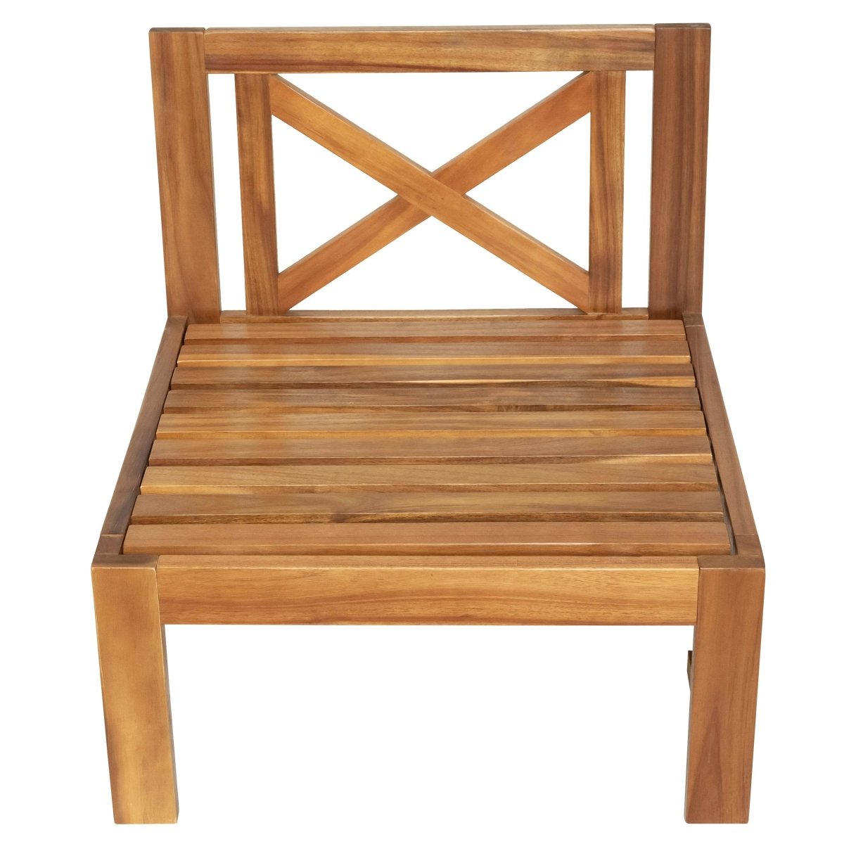 5-Piece Outdoor Acacia Wood Sectional Patio Sofa Set - Sleep Galleria