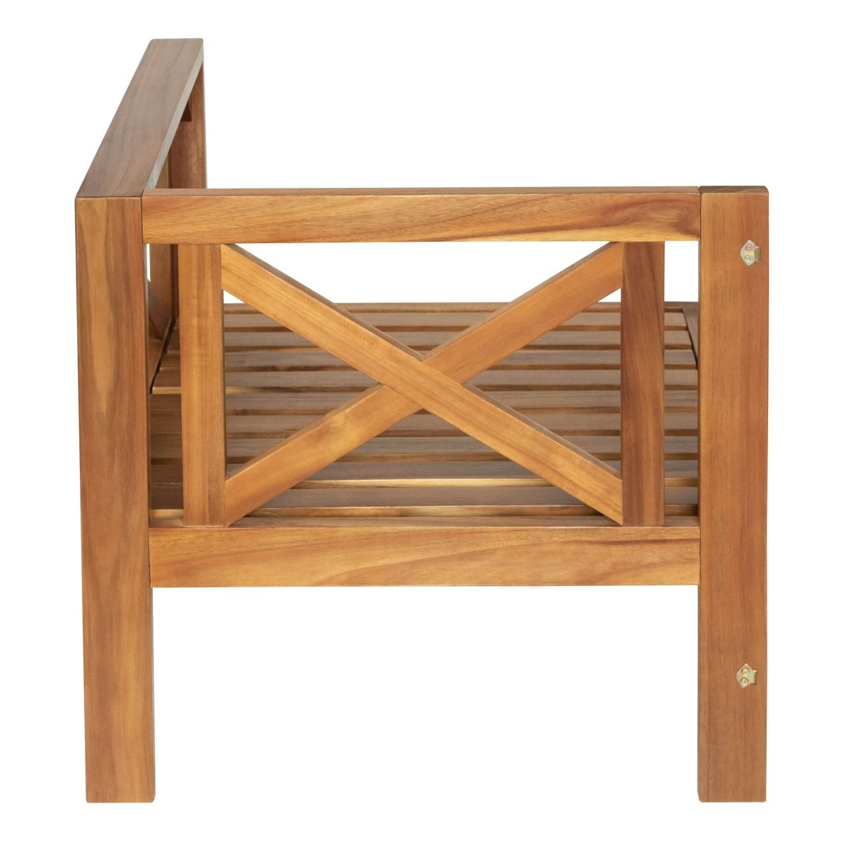 5-Piece Outdoor Acacia Wood Sectional Patio Sofa Set - Sleep Galleria