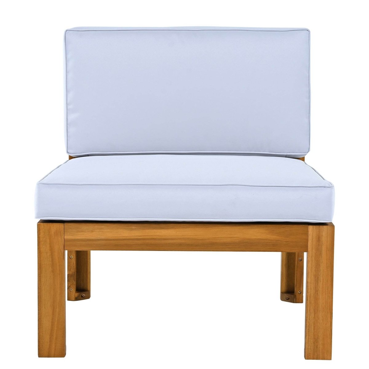 5-Piece Outdoor Acacia Wood Sectional Patio Sofa Set - Sleep Galleria