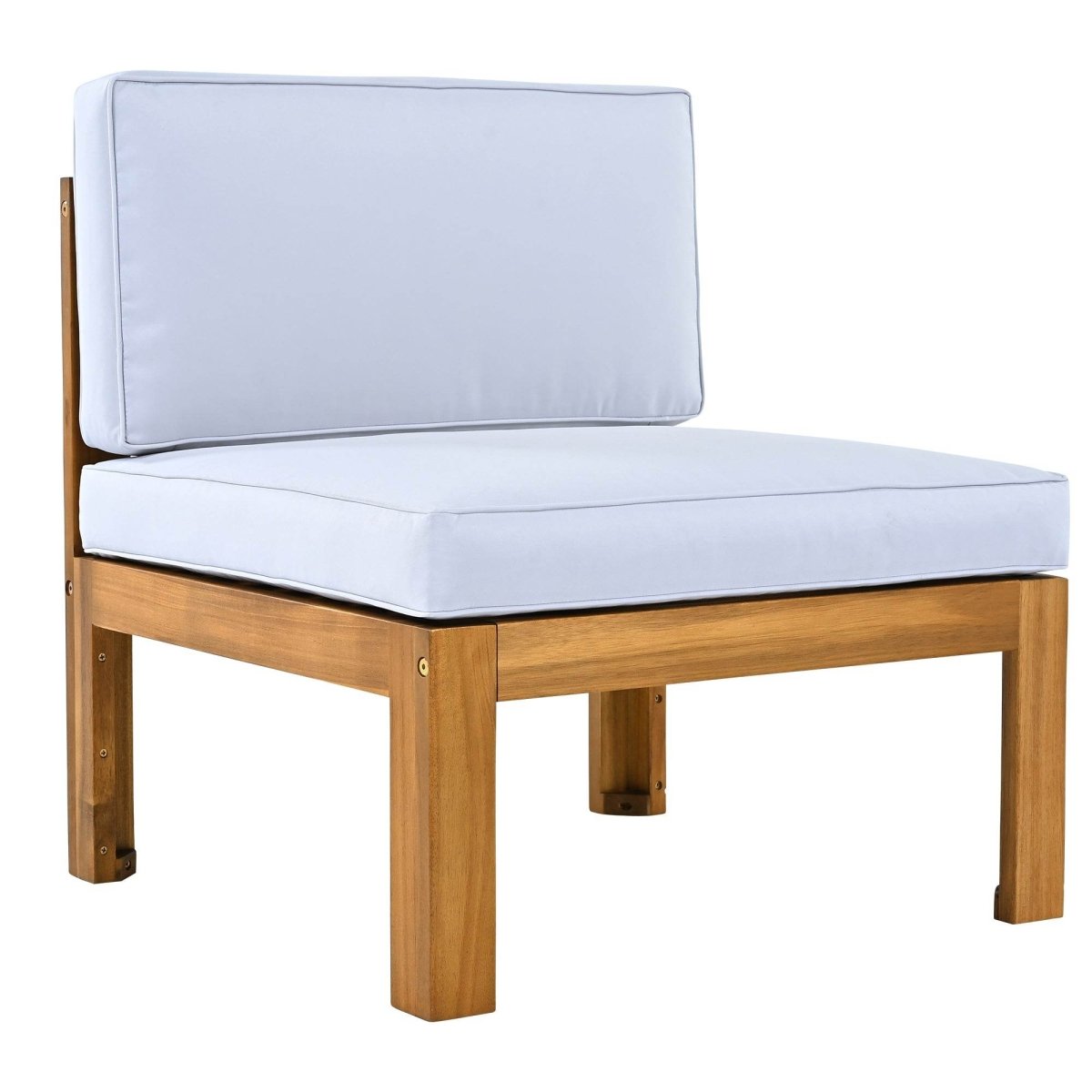 5-Piece Outdoor Acacia Wood Sectional Patio Sofa Set - Sleep Galleria