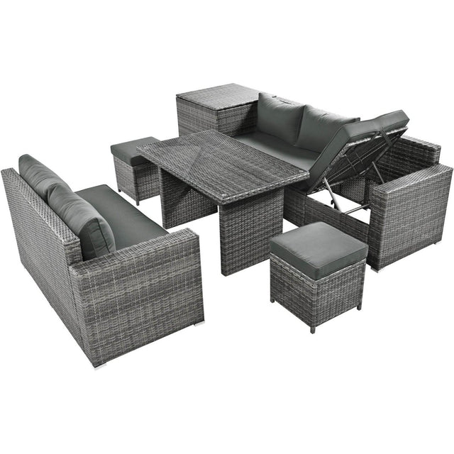 6-Piece All-Weather Hand-Woven PE Rattan Outdoor Sofa Set - Omega Lifestyles