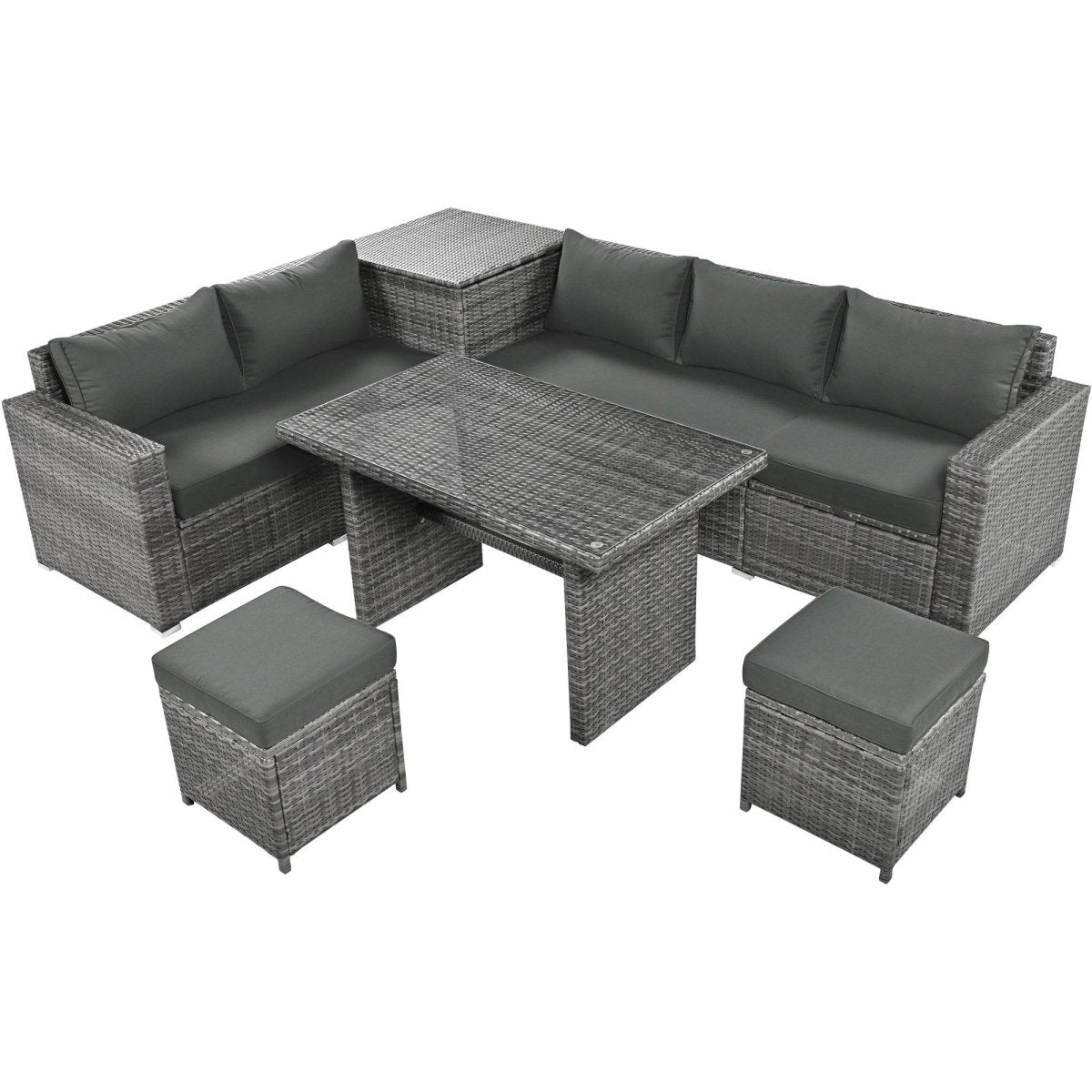 6-Piece All-Weather Hand-Woven PE Rattan Outdoor Sofa Set - Omega Lifestyles