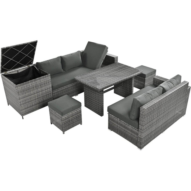 6-Piece All-Weather Hand-Woven PE Rattan Outdoor Sofa Set - Omega Lifestyles