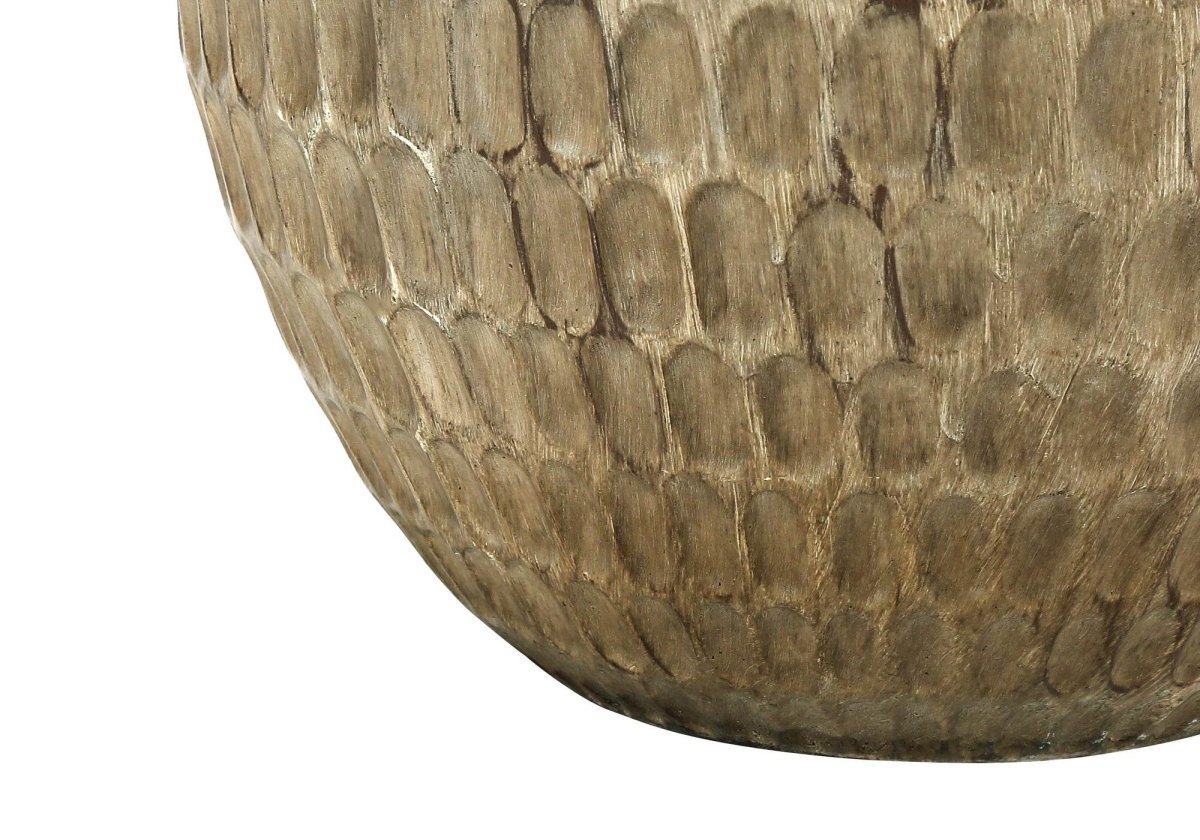 Contemporary Brown Resin Gourd Table Lamp With Shade - Sleep Galleria