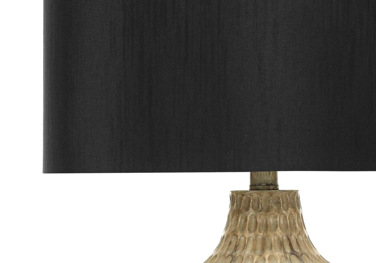 Contemporary Brown Resin Gourd Table Lamp With Shade - Sleep Galleria