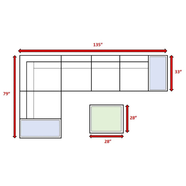 Espresso HDPE Wicker Outdoor Sectional Seating Group - Omega Lifestyles
