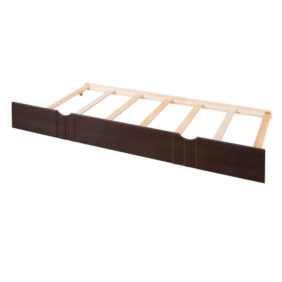 Full Solid Wood Espresso Daybed With Twin Trundle - Sleep Galleria