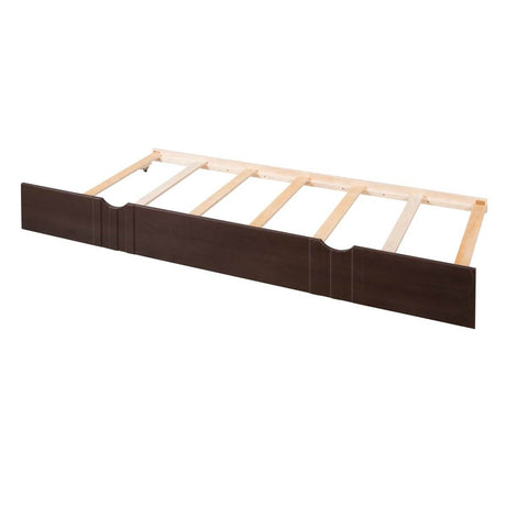 Full Solid Wood Espresso Daybed With Twin Trundle - Sleep Galleria