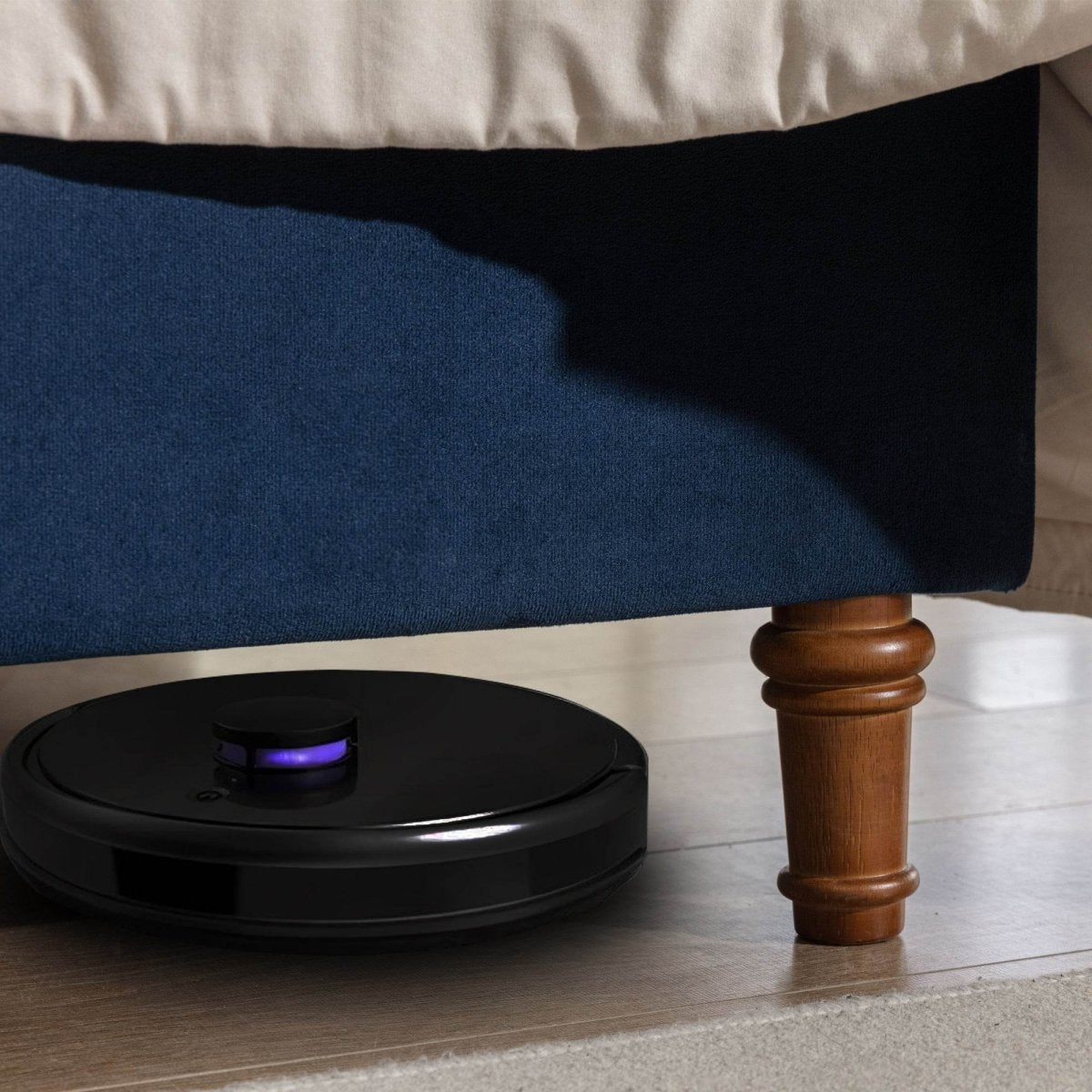 King Classic Velvet Upholstered Bed Frame With Wingback Headboard - Dreamtide - Omega Lifestyles