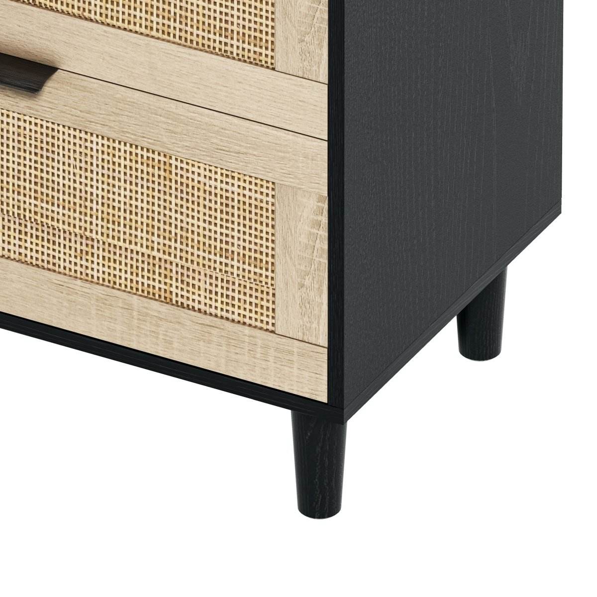 Modern Natural Rattan 6-Drawer MDF Dresser - Sleep Galleria