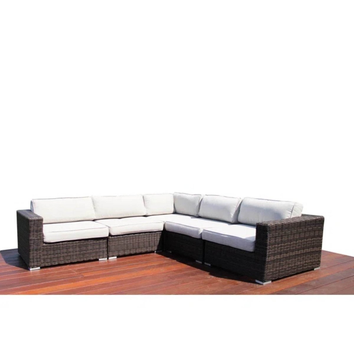 Modern Outdoor Wicker Sectional Lounge Set With Cushions - Dreamtide - Omega Lifestyles