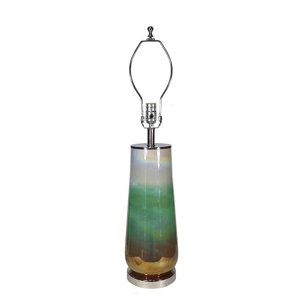 Multicolor Glass Round Plug-In Table Lamp - Sleep Galleria
