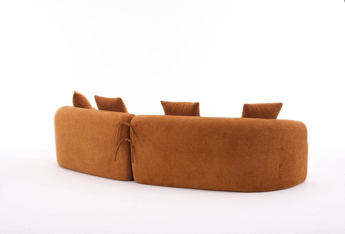 Orange Curved Foam Spring 4 - Seat Modular Sofa - Dreamtide - Omega Lifestyles