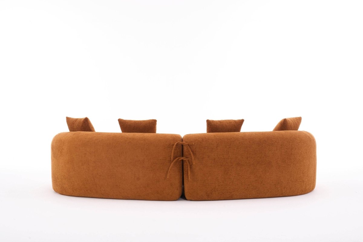 Orange Curved Foam Spring 4 - Seat Modular Sofa - Dreamtide - Omega Lifestyles