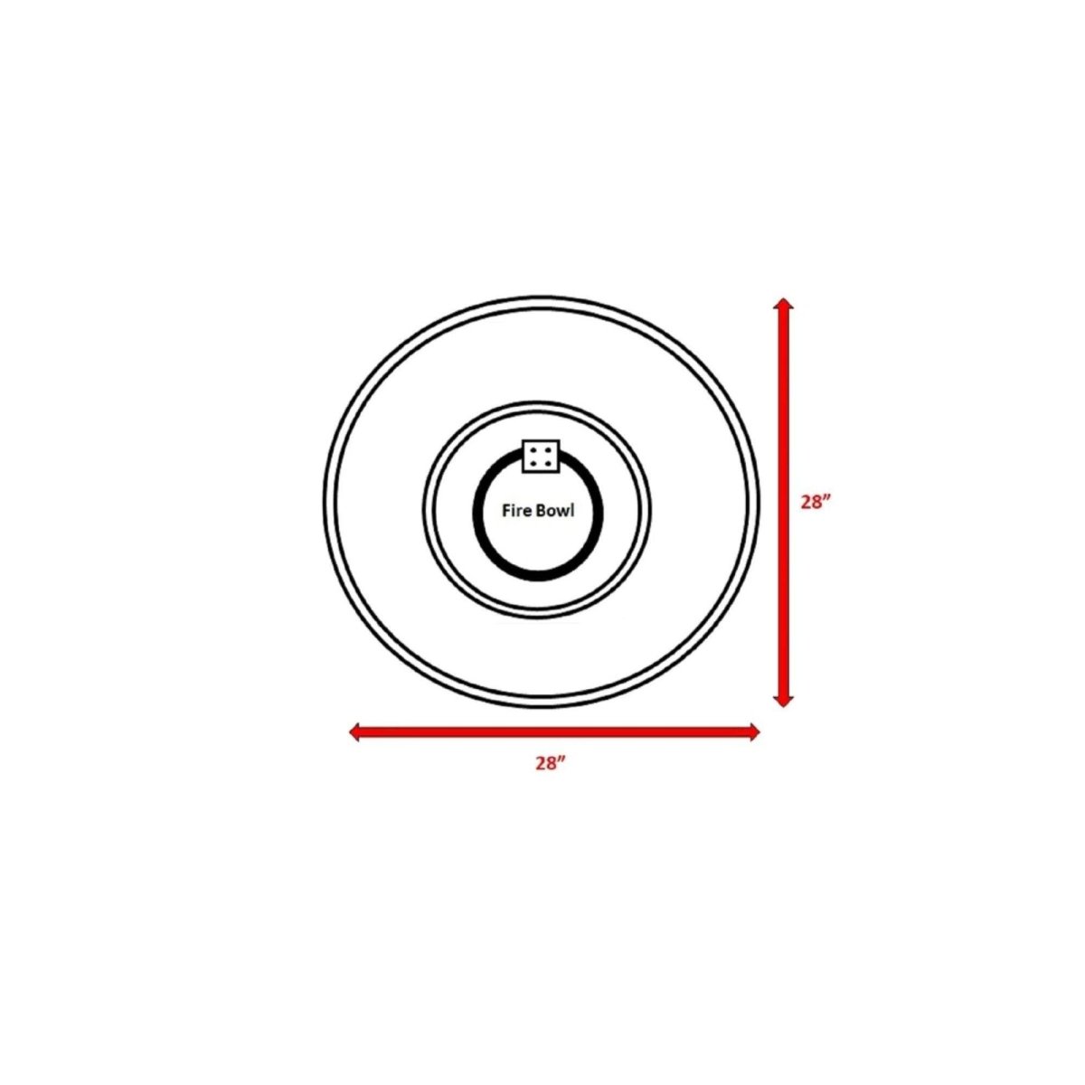 Outdoor Fiber Reinforced Concrete Propane Fire Pit - Dreamtide - Omega Lifestyles