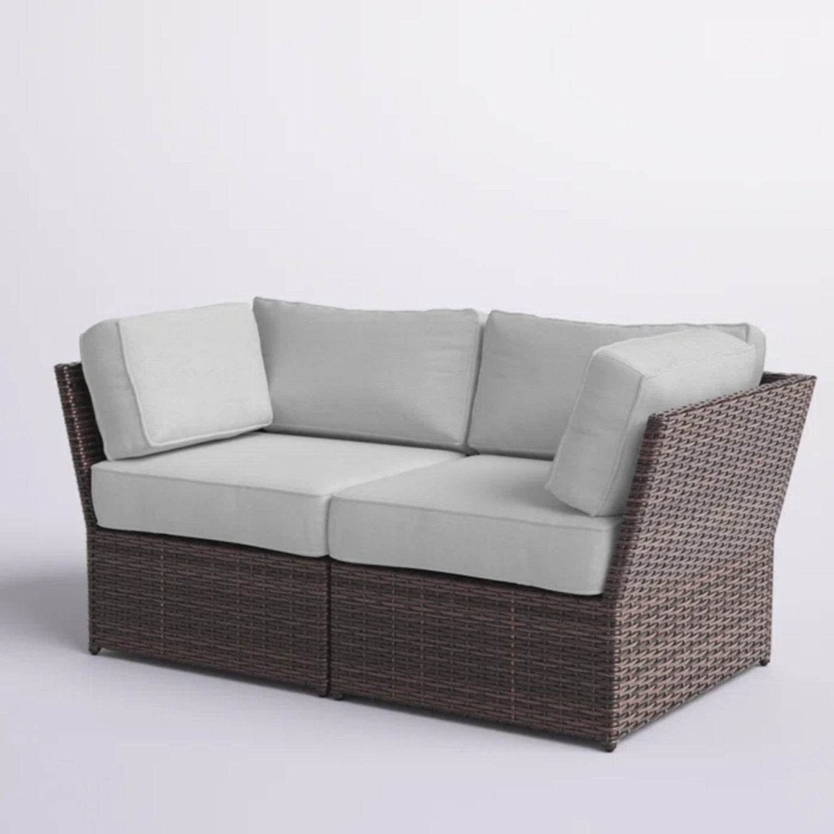 Outdoor Wicker Loveseat With Plush Weather - Resistant Cushions - Dreamtide - Omega Lifestyles