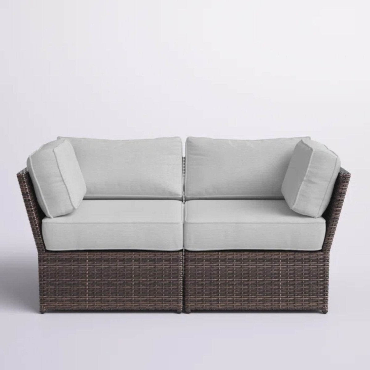 Outdoor Wicker Loveseat With Plush Weather - Resistant Cushions - Dreamtide - Omega Lifestyles
