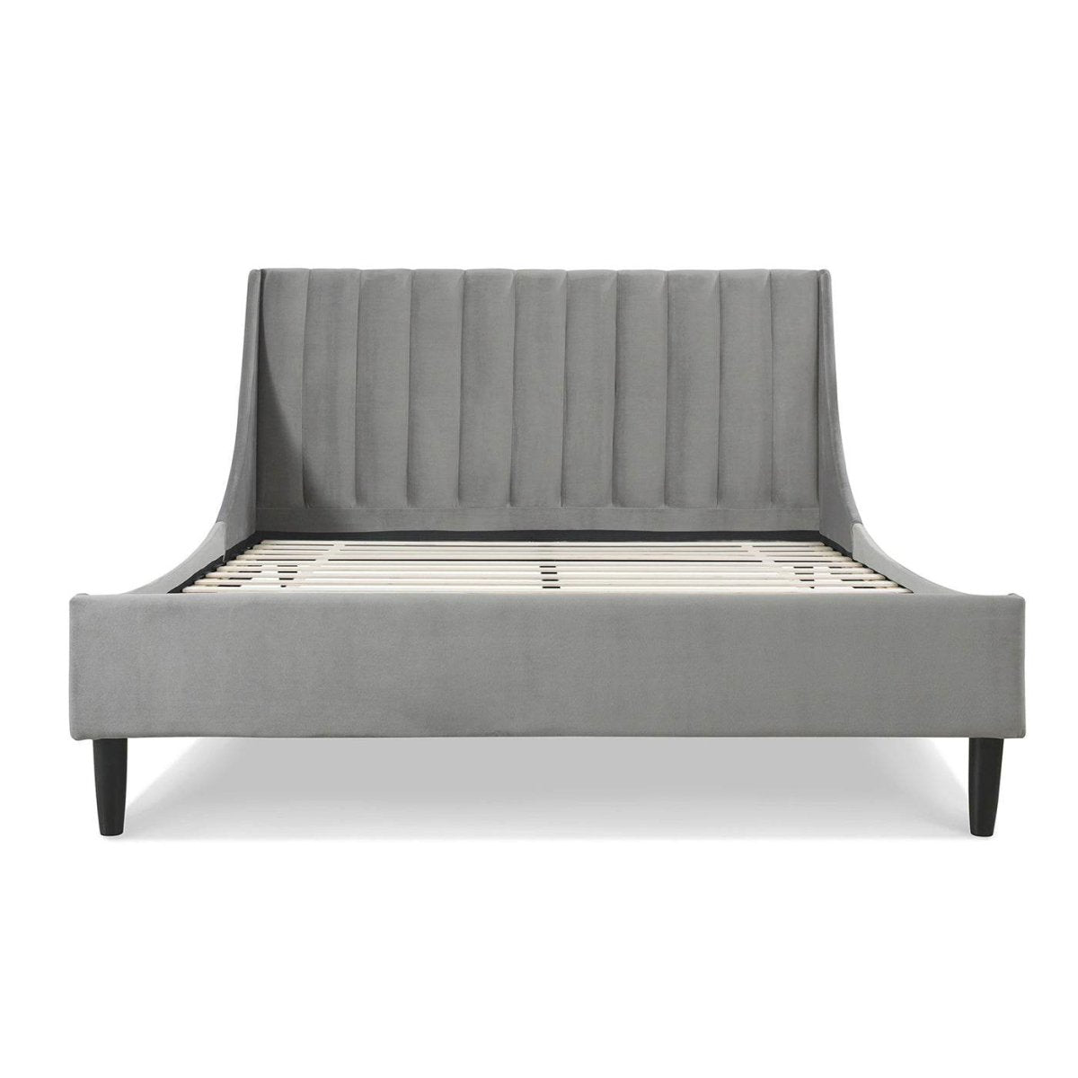 Queen Velvet Upholstered Platform Bed Frame Set - Dreamtide - Omega Lifestyles