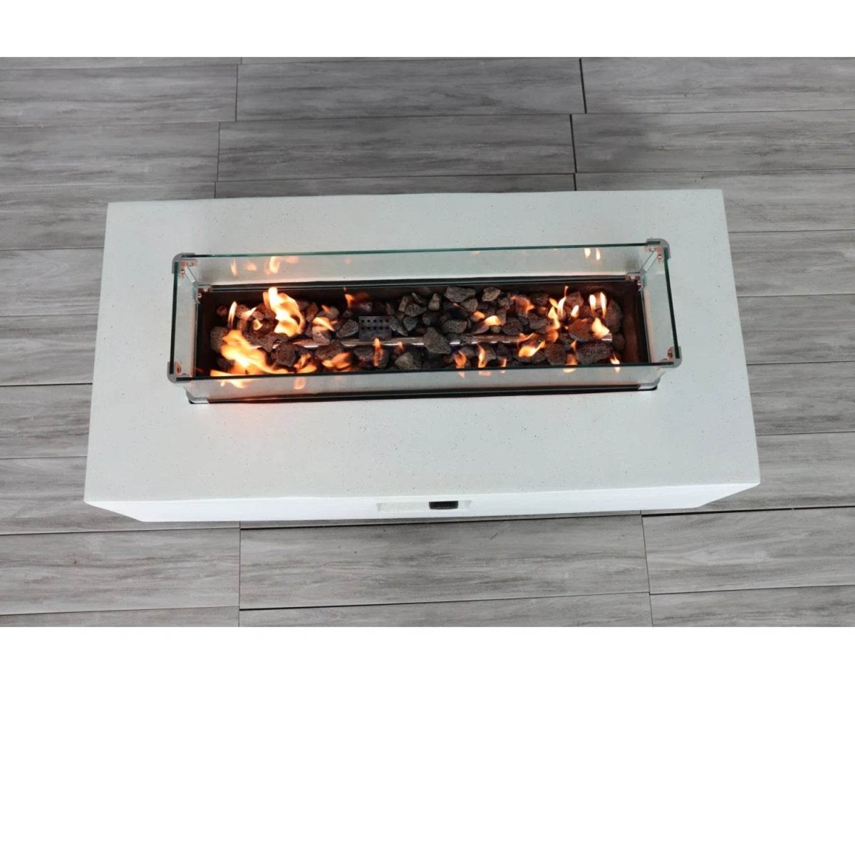 Rectangular Fiber - Reinforced Concrete Propane Fire Pit Table - Dreamtide - Omega Lifestyles